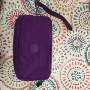 Kipling Bernard Wristlet Tile Purple